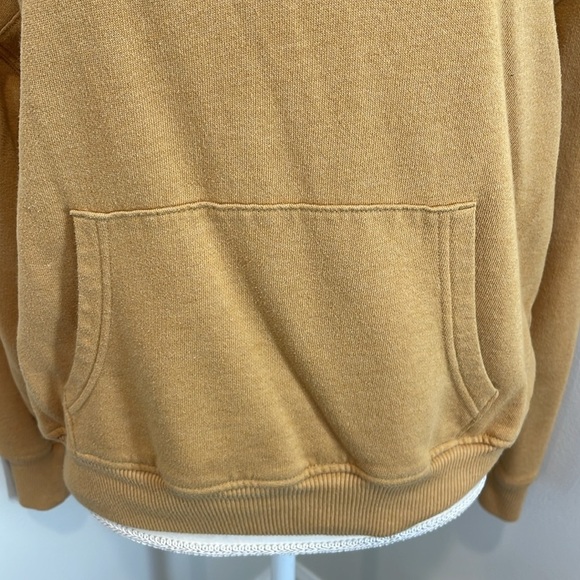 1/4 Zip Pullover Mustard in Color - Picture 3 of 4